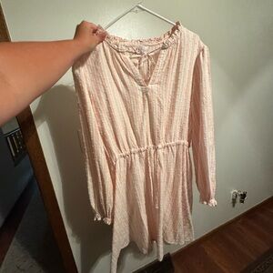 Time and Tru Light Pink / White Dress Women’s Large L
